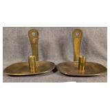 Pair of Brass Wall Candle Sconces