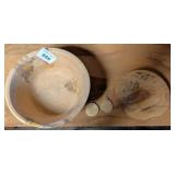 Walter Perkins Turned Bowl, Dish, & Wood Earrings
