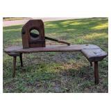 Leather Cutting Antique Cobblers Bench