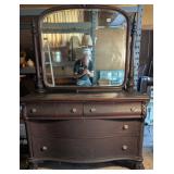 RS Antique 2 over 2 Dresser w/ Mirror Garage Kept