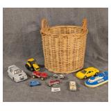Basket of Small Toys Some Matchbox