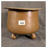 Copper or Bronze 3 Footed Pot or Planter