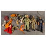 3 Vintage G I Joe Action Figures & Clothes