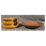 6 Wood & Agate Coasters w/ Walter Perkins Bowl
