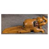 Thai Carved Elephant Door Stop