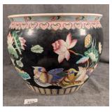 Porcelain Goldfish Bowl w/ Duck Scene