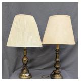 2 Vintage Brass Lamps