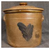 Antique Crock & Lid - Condition Issues