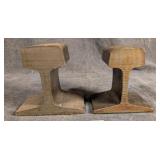 Pair of Railroad Track Bookends