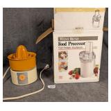 Food Processor & Vintage Electric Juicer