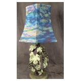 Metal Grapes & Leaves Lamp w/ Shade