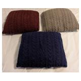 3 Cable Knit Pillows