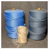 2 Large Spools of Rope & 1 Spool of Twine