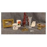 Group of Table Articles & Brass Bather Towel Hook