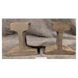 Pair of Iron Railroad Track Bookends