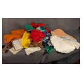 Basket of Table Linens & Napkin Rings