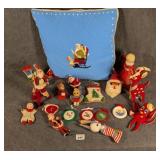 Group of VIntage Christmas & Needlepoint Pillow