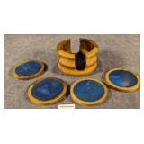 Set of Wood & Agate Coasters