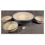 4 Iron Mountain Stoneware Huckleberry Bowls
