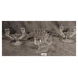 New Martinsville Janice Bowls; Tiffin Candlesticks