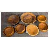 7 Wooden Bowls