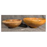 2 Walter Perkins Turned Wooden Bowls