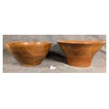 2 Walter Perkins Turned Walnut Bowls