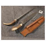 Nono Ferrero Horn Handled Knife in Sheath