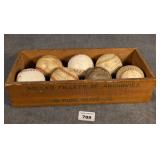 Anchovie Crate of Vintage Baseballs