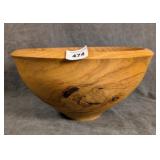Signed Turned Wooden Bowl