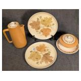 4 Pieces Metlox Poppytrail Luau & Woodland Gold