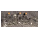 6 Clear Glass Storage Containers