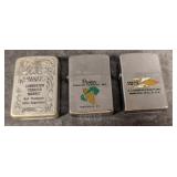3 Tobacco Advertising Lighters 2 Zippo 1 Park