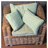 Rattan Chair w/ Cushions
