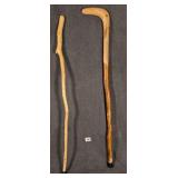 Two Walter Perkins Made Walking Sticks
