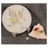 2 Vintage Ceramics, Floral & Christmas