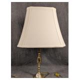 Diamond Pattern Brass Candlestick Lamp
