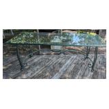 Metal & Glass Outdoor Coffee Table