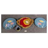 4 Pieces of Hand Made or Hand Painted Pottery
