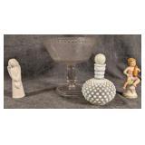 Compote, Perfume Bottle, 2 Figurines