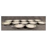 12 Noritake Silvine Dessert Bowls