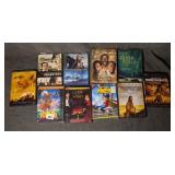 Group of DVDs