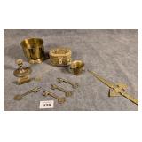 Group of Small Brass Items Inc Letter Opener Ax