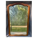 Arch Top Wood Framed Mirror