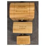 3 Nesting Boxes with 'Small Box' Humor