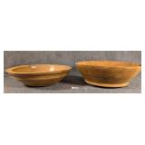 2 Walter Perkins Turned Hurricane Wood Bowls