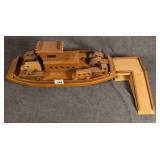 Wooden Ferry Boat & Cars