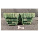 McCoy Basket Weave Double Planter