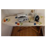 Wooden Ironing Board w/ Black & Decker Iron