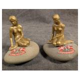2 Copenhagen Mermaid Figurines